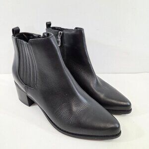 Artica by Brown's Black Leather Chelsea Ankle Boot Size 9